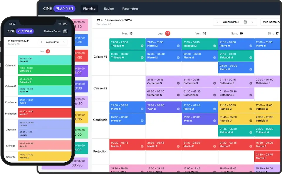 Capture d'écran de l'application Ciné Planner